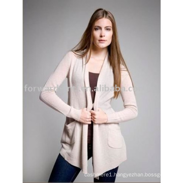 cashmere patch pocket cardigan